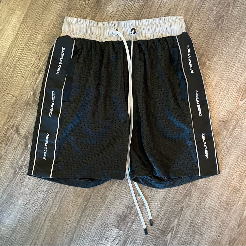 Daniel Patrick 3m mesh gym short / black + smog grey size medium